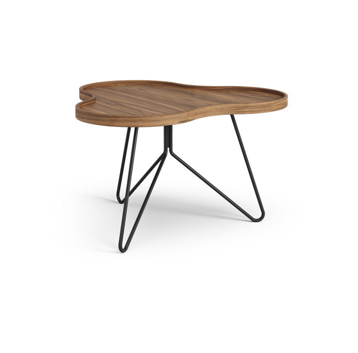 Tavolo Flower mono Edizione Speciale 62x66 cm - H39 cm-noce laccato-acciaio verniciato nero - Swedese