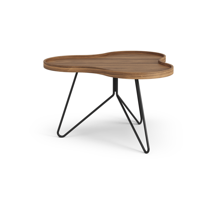 Tavolo Flower mono Edizione Speciale 62x66 cm, H39 cm-noce laccato-acciaio verniciato nero Swedese