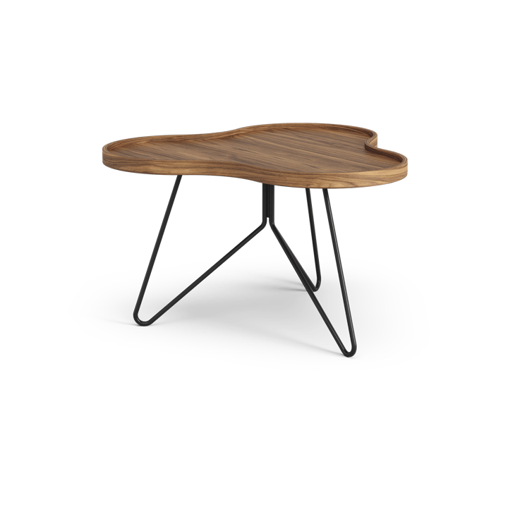 Tavolo Flower mono Edizione Speciale 62x66 cm, H39 cm-noce laccato-acciaio verniciato nero Swedese
