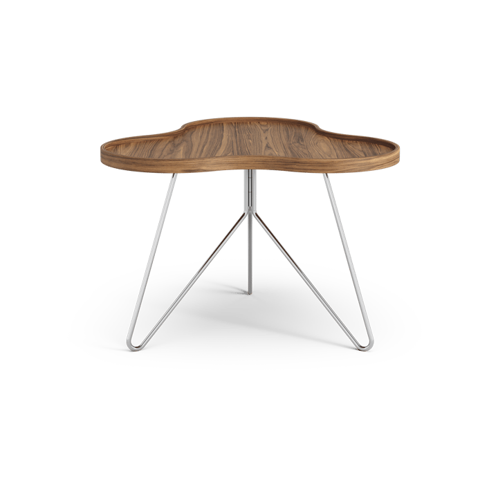 Tavolo Flower mono Edizione Speciale 62x66 cm, H45 cm-noce laccato-acciaio cromato Swedese