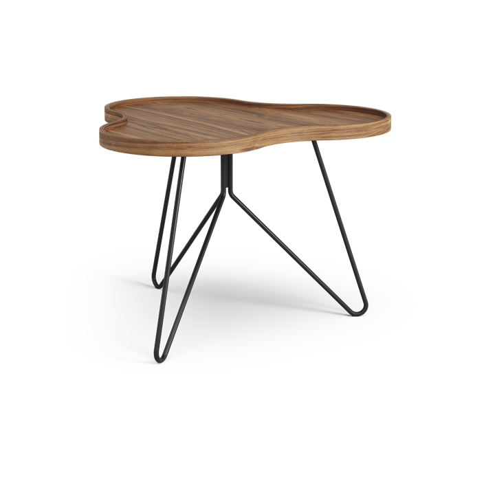 Tavolo Flower mono Edizione Speciale 62x66 cm - H45 cm-noce laccato-acciaio verniciato nero - Swedese