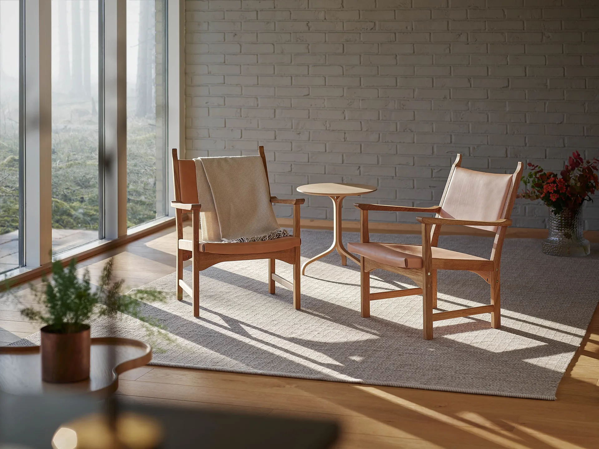 Tavolo Lamino 49 cm, Faggio laccato Swedese