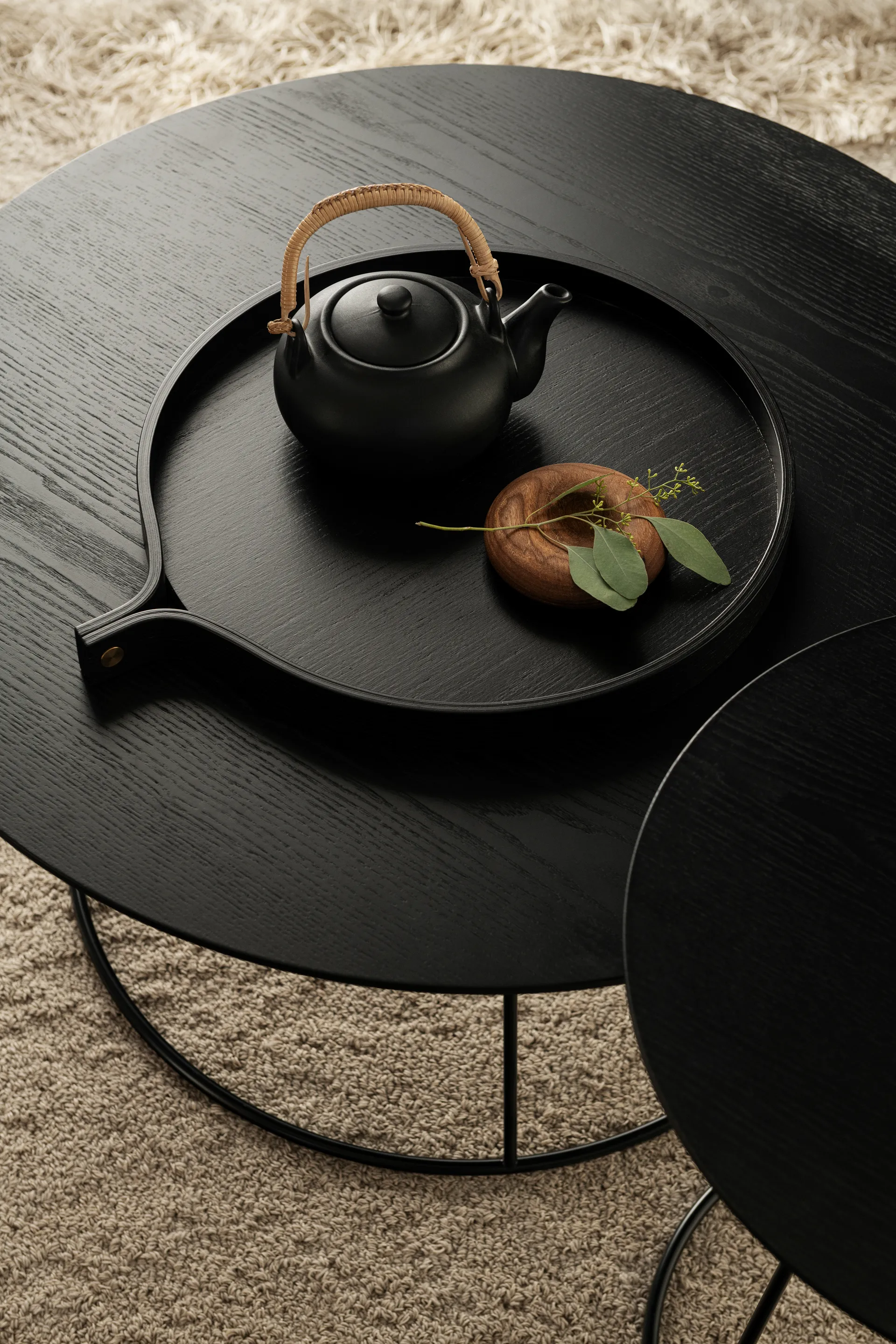 Vassoio Comma Ø 40 cm, Frassino oliato nero Swedese