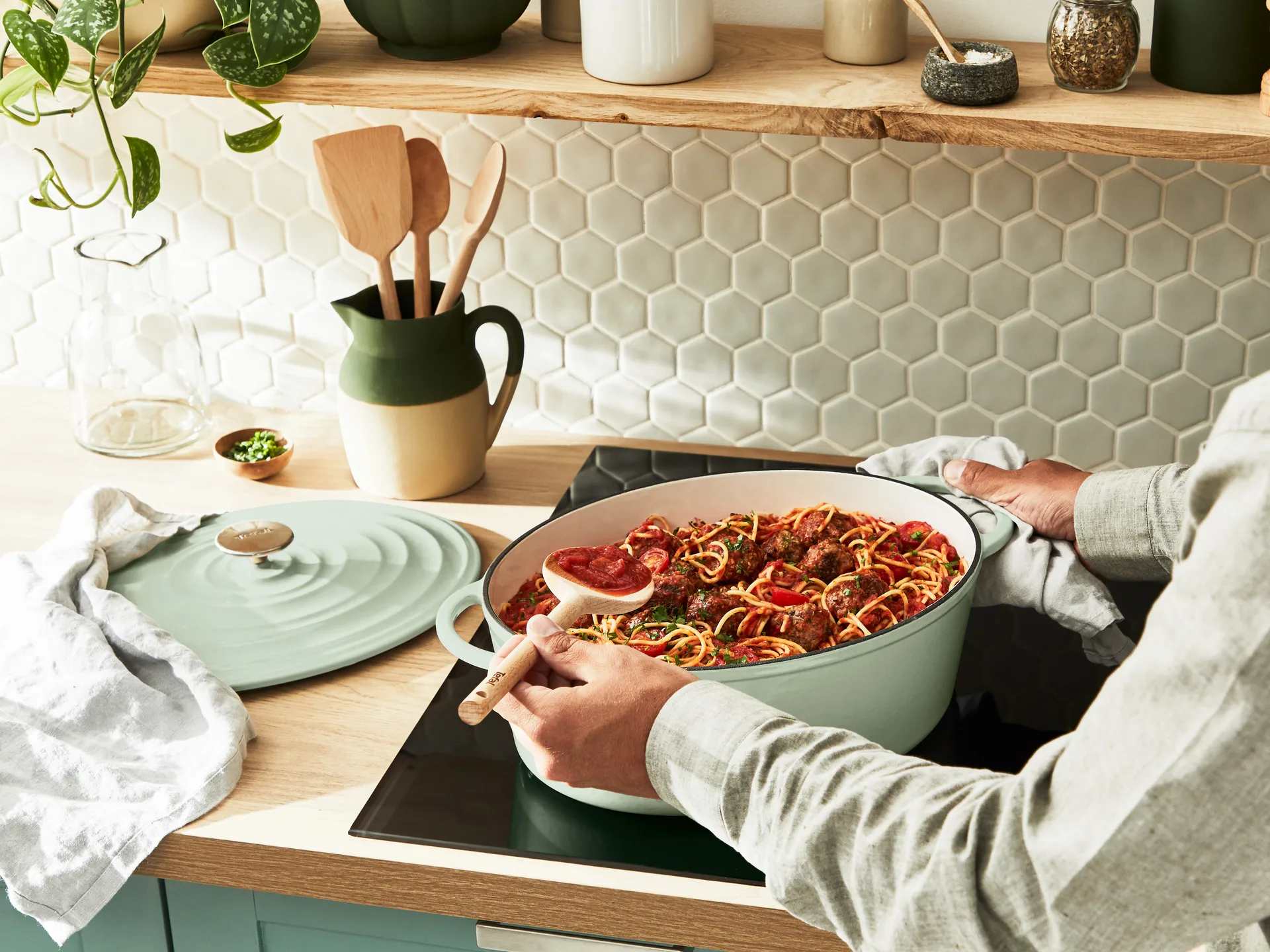 Casseruola ovale Tefal LOV 7,2 L, Verde Tefal