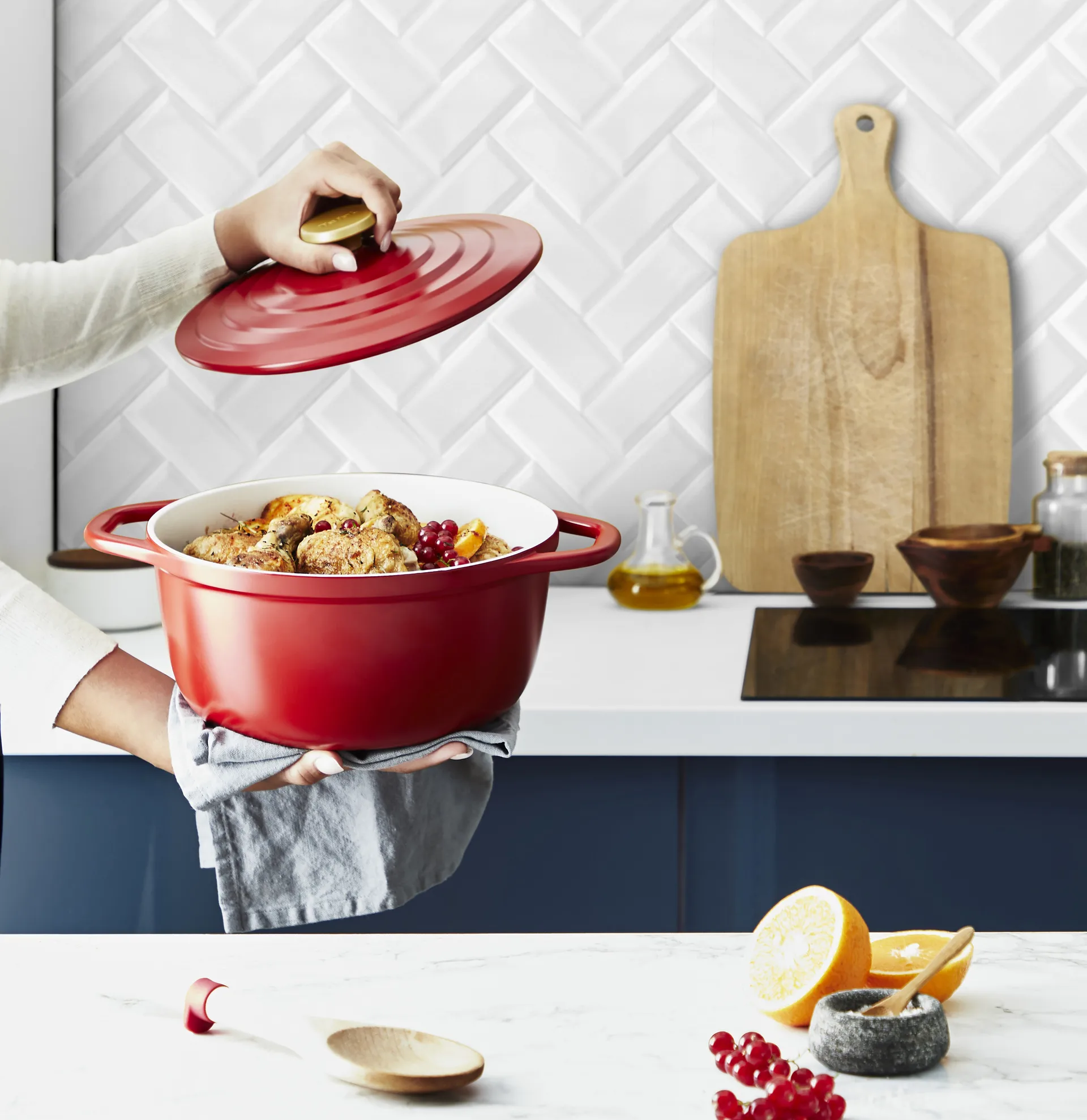 Pentola Air 4,7 l, Rosso Tefal