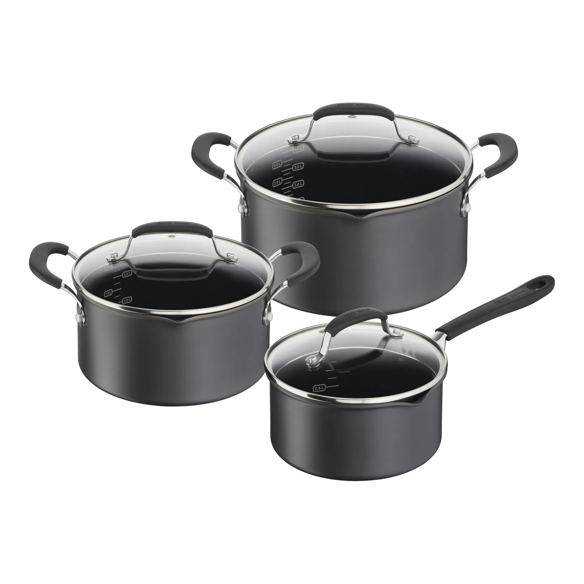 Set casseruole Jamie Oliver Quick & Easy 6 pezzi, Alluminio anodizzato rigido Tefal