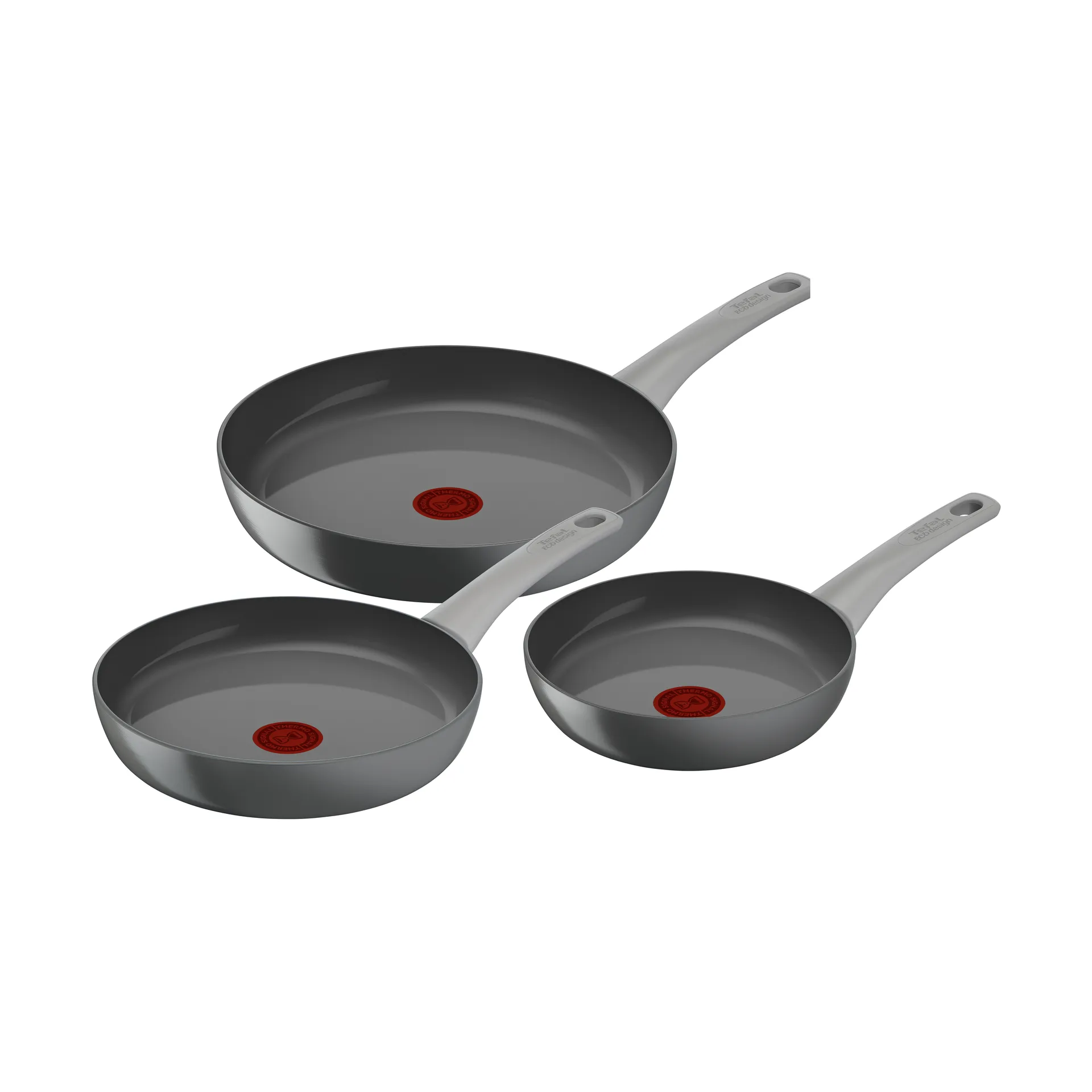 Set di 3 padelle Renew ON, Grigio Tefal