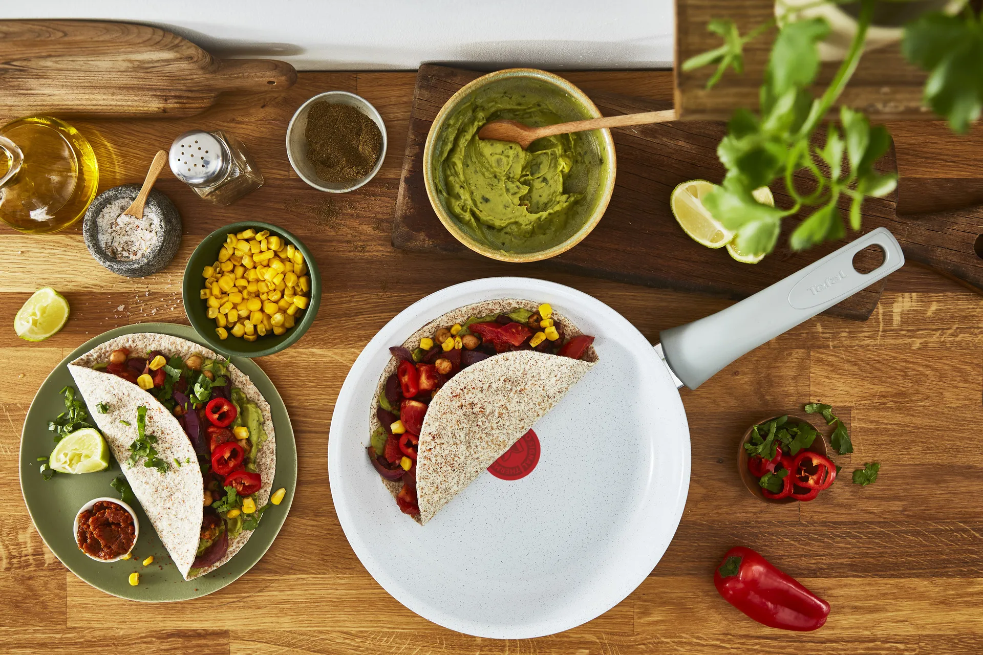 Set di padelle Natural Chef grigio, 2 pezzi Tefal