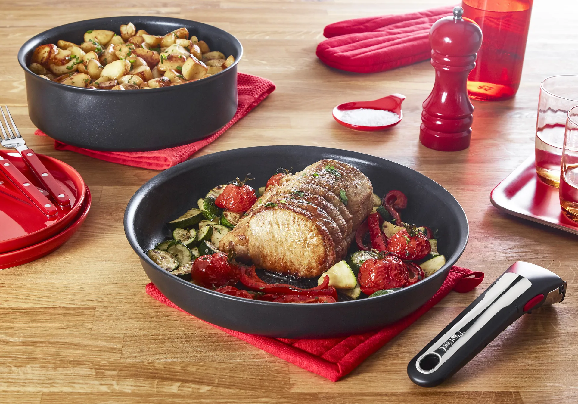 Set padella e casseruola Ingenio Unlimited ON, 5 pezzi Tefal