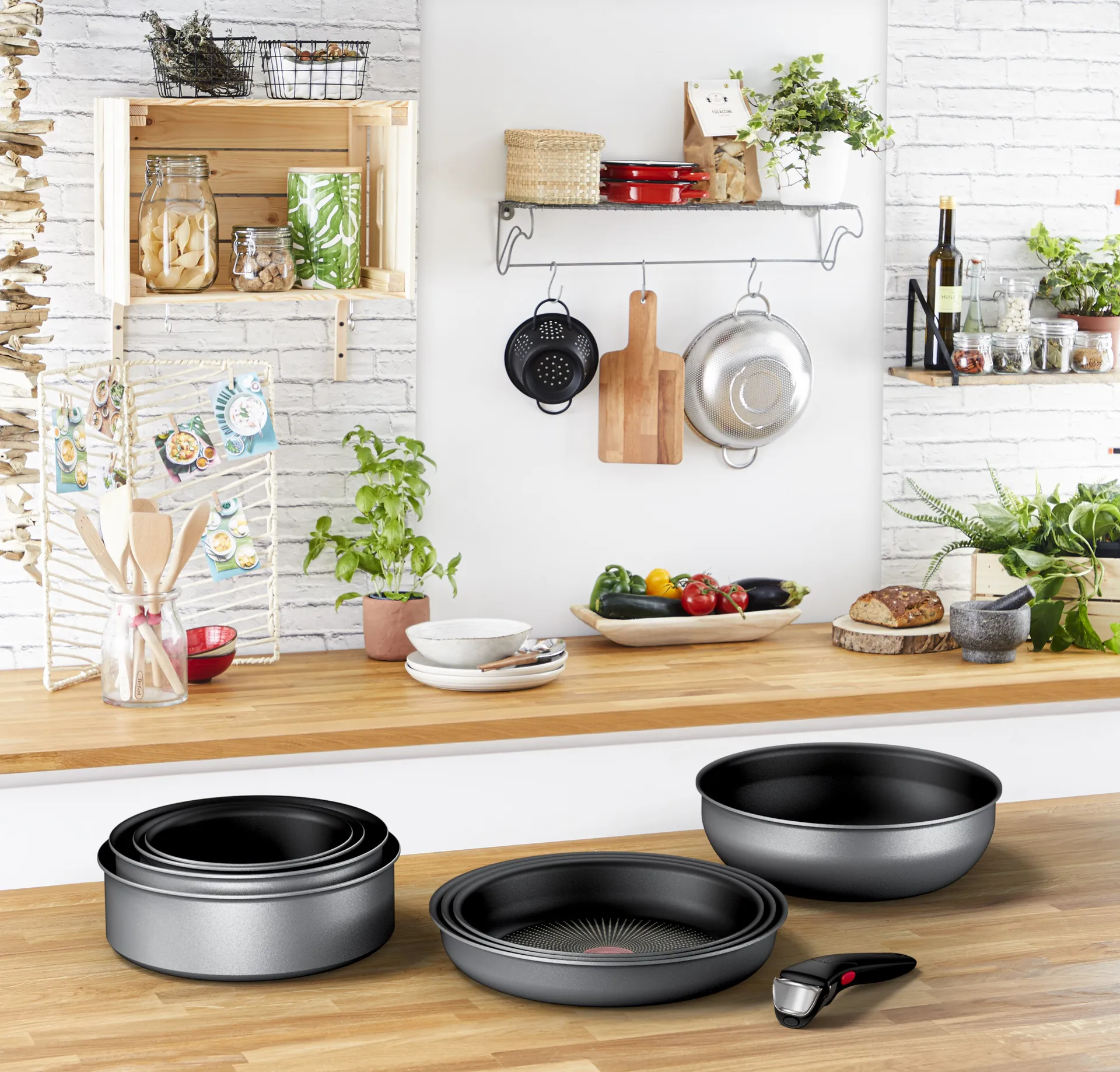 Set padelle Ingenio Daily chef ON, 8 pezzi Tefal