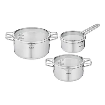 Set pentole Nordica 6 pezzi - Acciaio inossidabile - Tefal