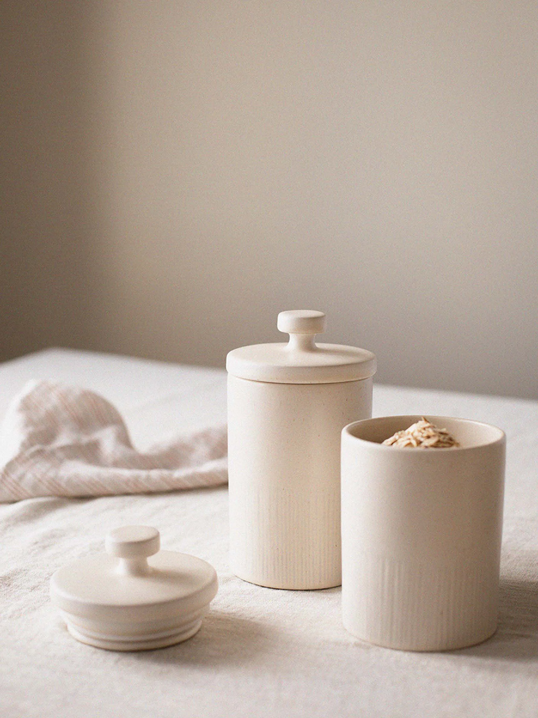 Barattolo con coperchio Palermo, Offwhite, piccolo 0,95 L Tell Me More