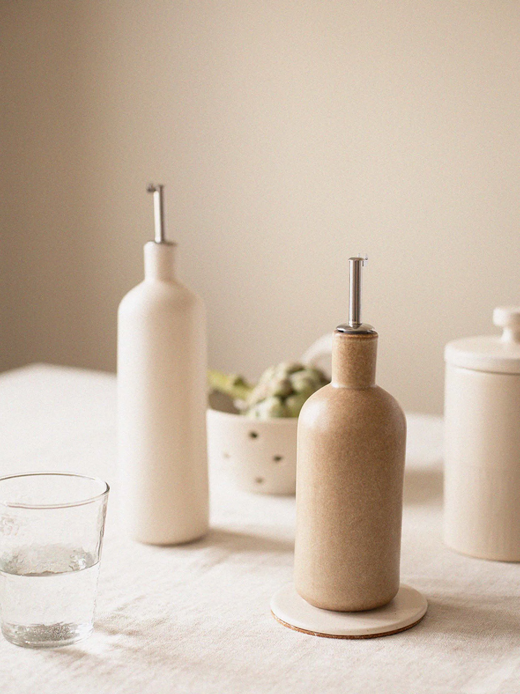 Bottiglia per olio e aceto Palermo, Beige, piccolo 50 cl Tell Me More