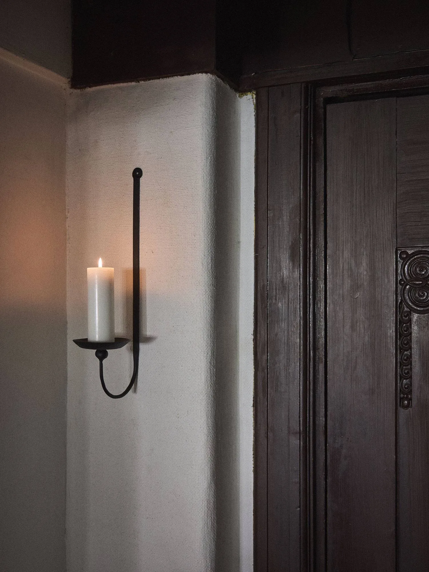 Boule applique per candele pilastro, Nero Tell Me More
