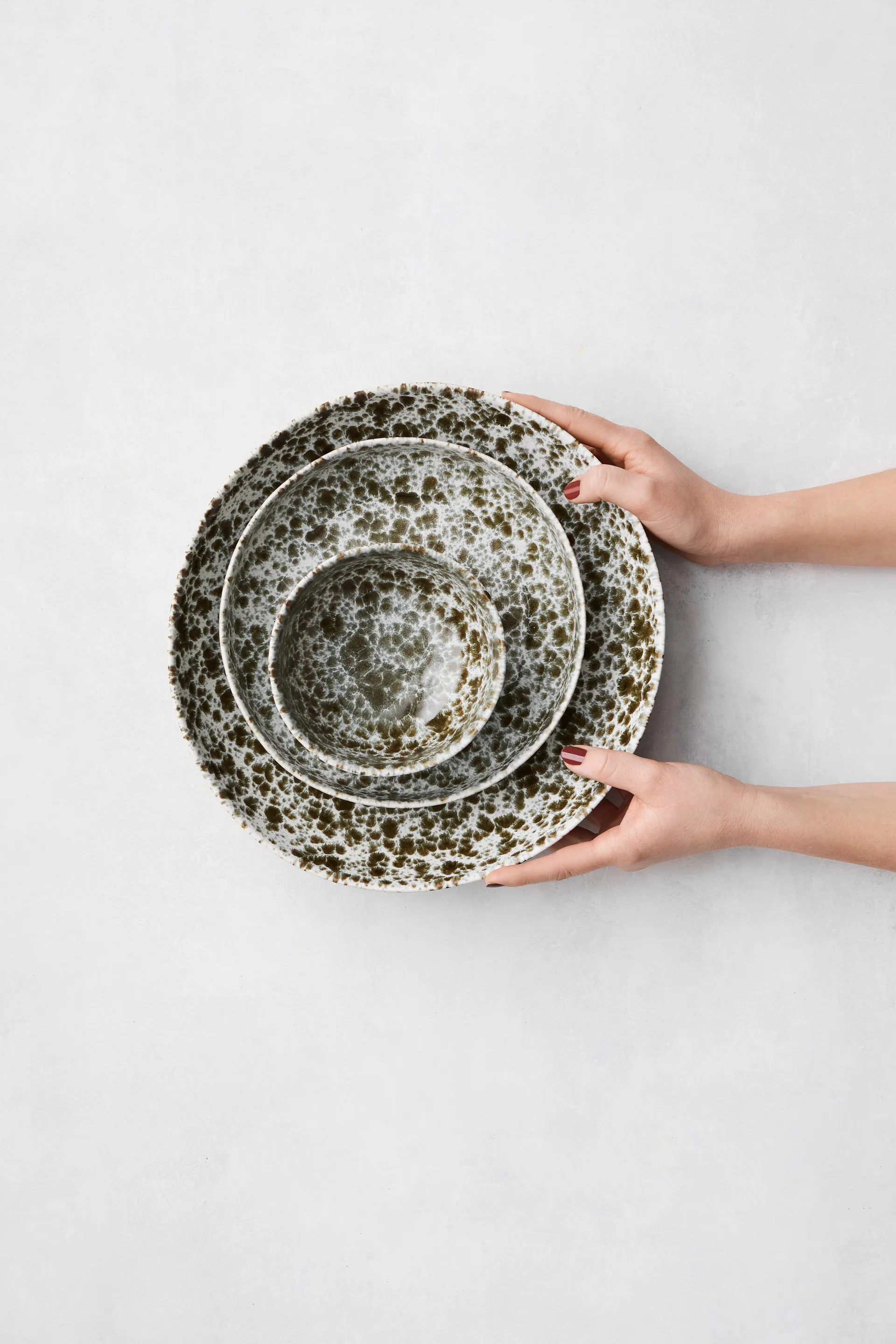 Ciotola da portata Rivoli Ø 22,5 cm, Green splatter Tell Me More