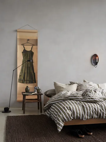 Copripiumino a righe in cotone Tell Me More - Oliva, 240x220 cm - Tell Me More