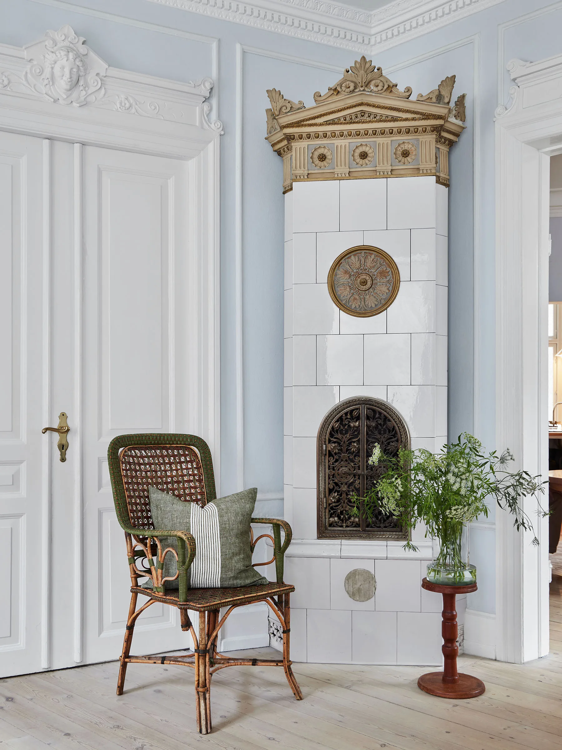 Federa per cuscino Colette, Riga verde, 50x50 cm Tell Me More