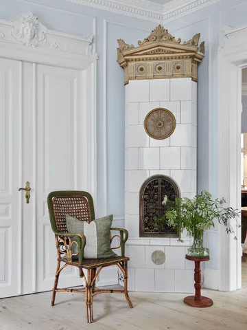 Federa per cuscino Colette - Riga verde, 50x50 cm - Tell Me More