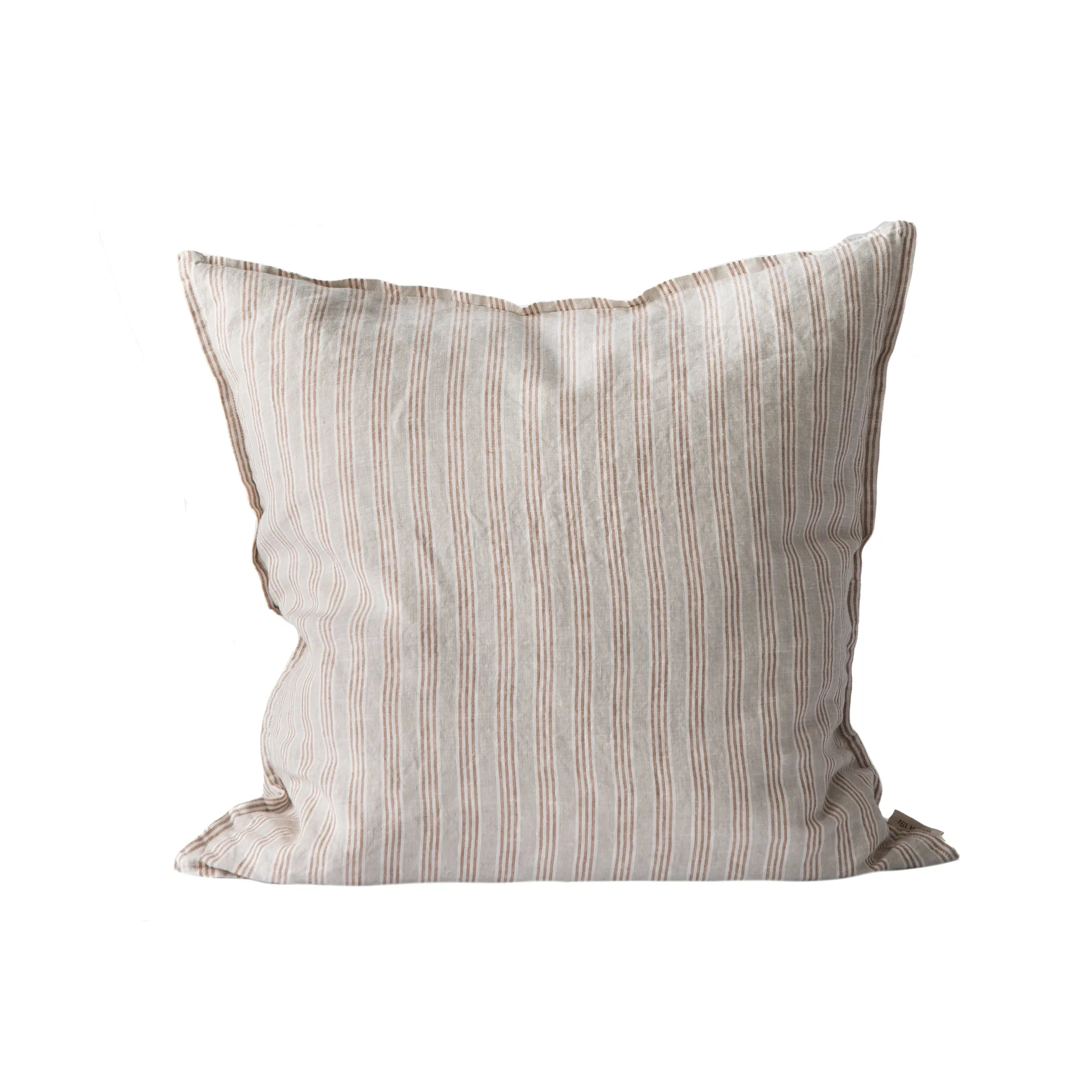 Federa Washed Linen 50x50 cm, Hazelnut stripe Tell Me More