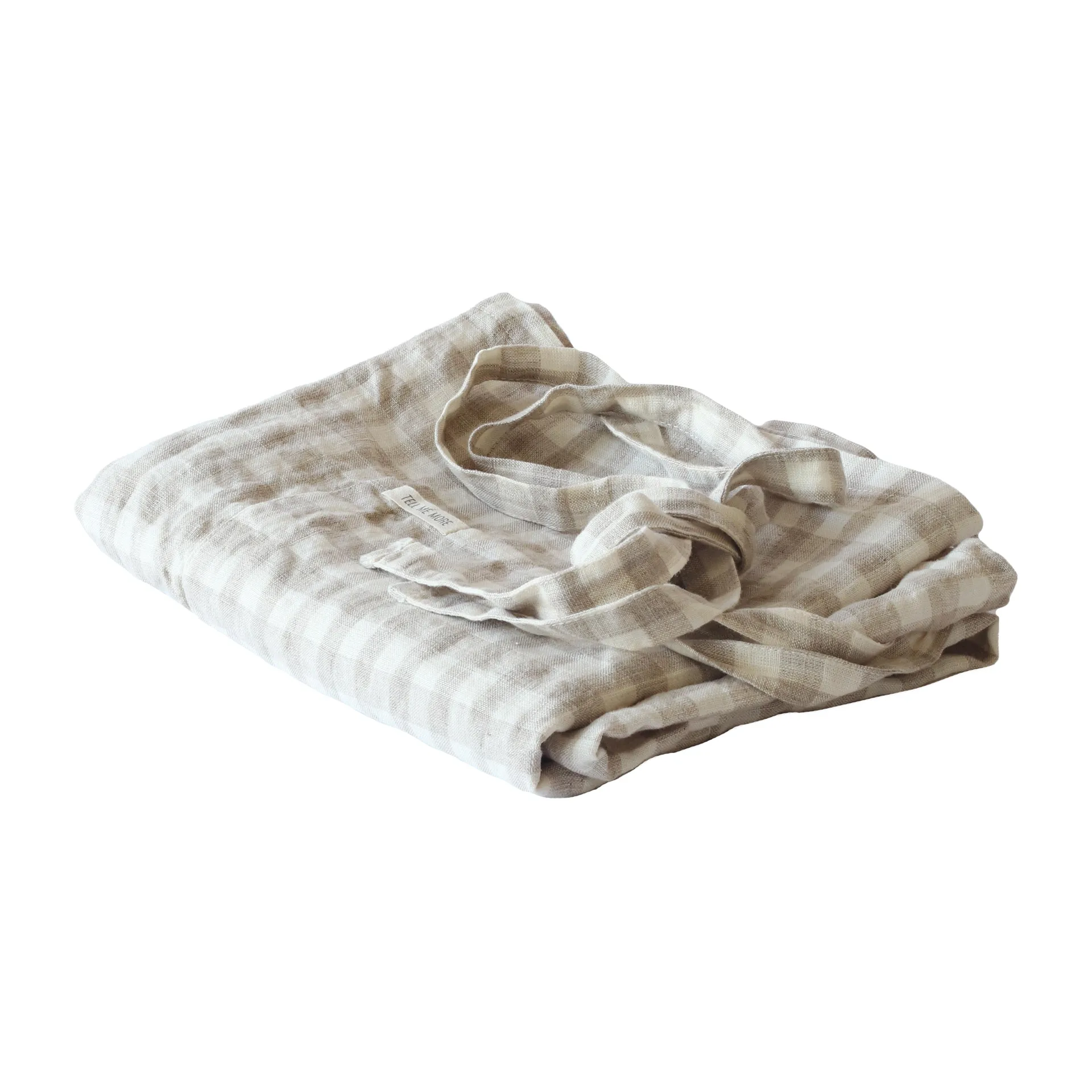 Grembiule a quadri Gingham 90x75 cm, Naturale Tell Me More
