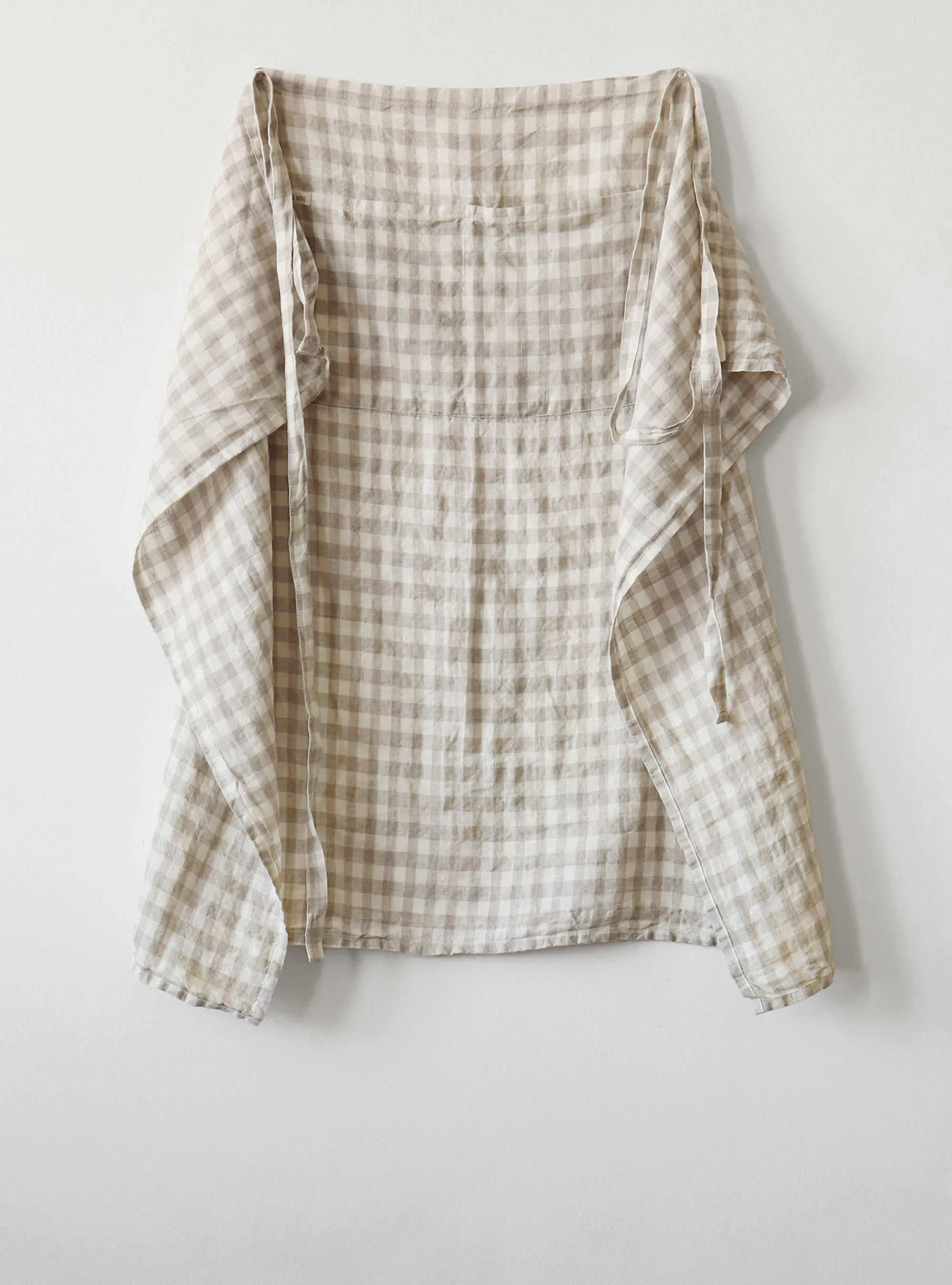 Grembiule a quadri Gingham 90x75 cm, Naturale Tell Me More