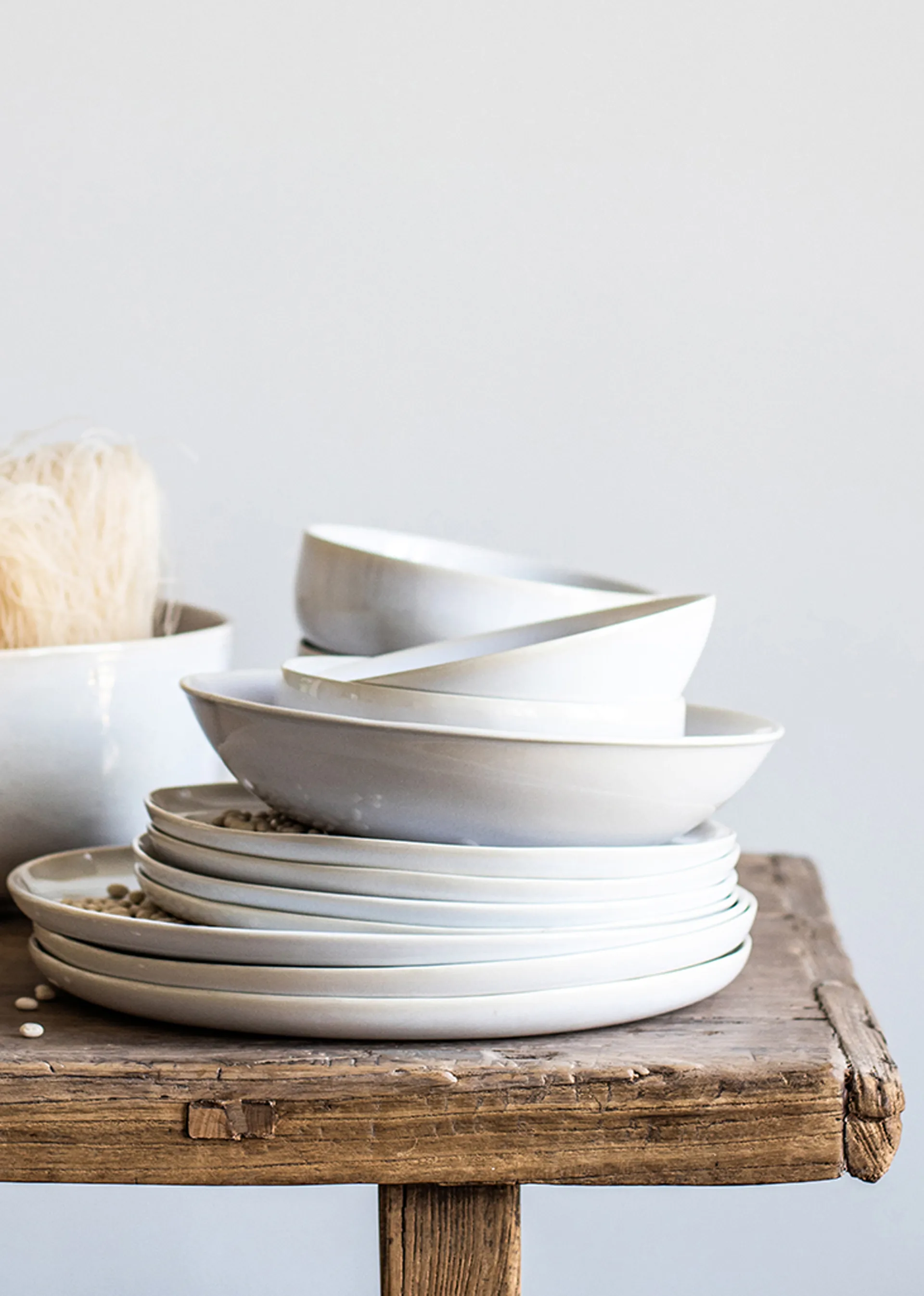 Piatto fondo Vince Ø 22,5 cm, Bianco Tell Me More