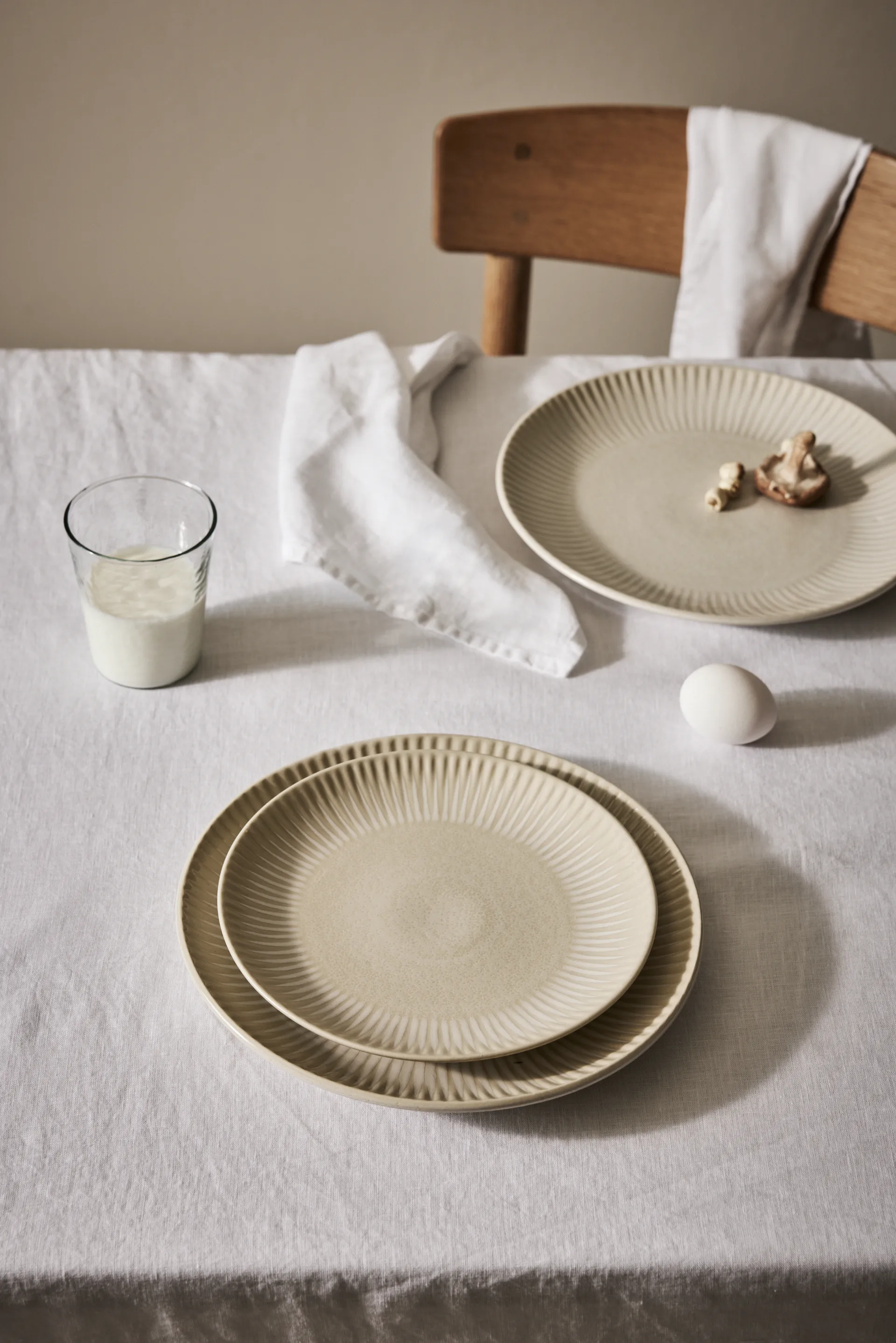 Piatto Granada Ø26,5 cm, Bianco crema-beige Tell Me More