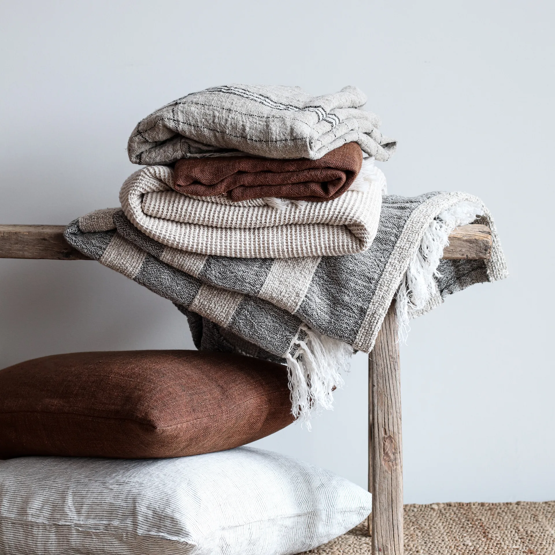 Plaid Mauro 130x170 cm, grigio-bianco Tell Me More