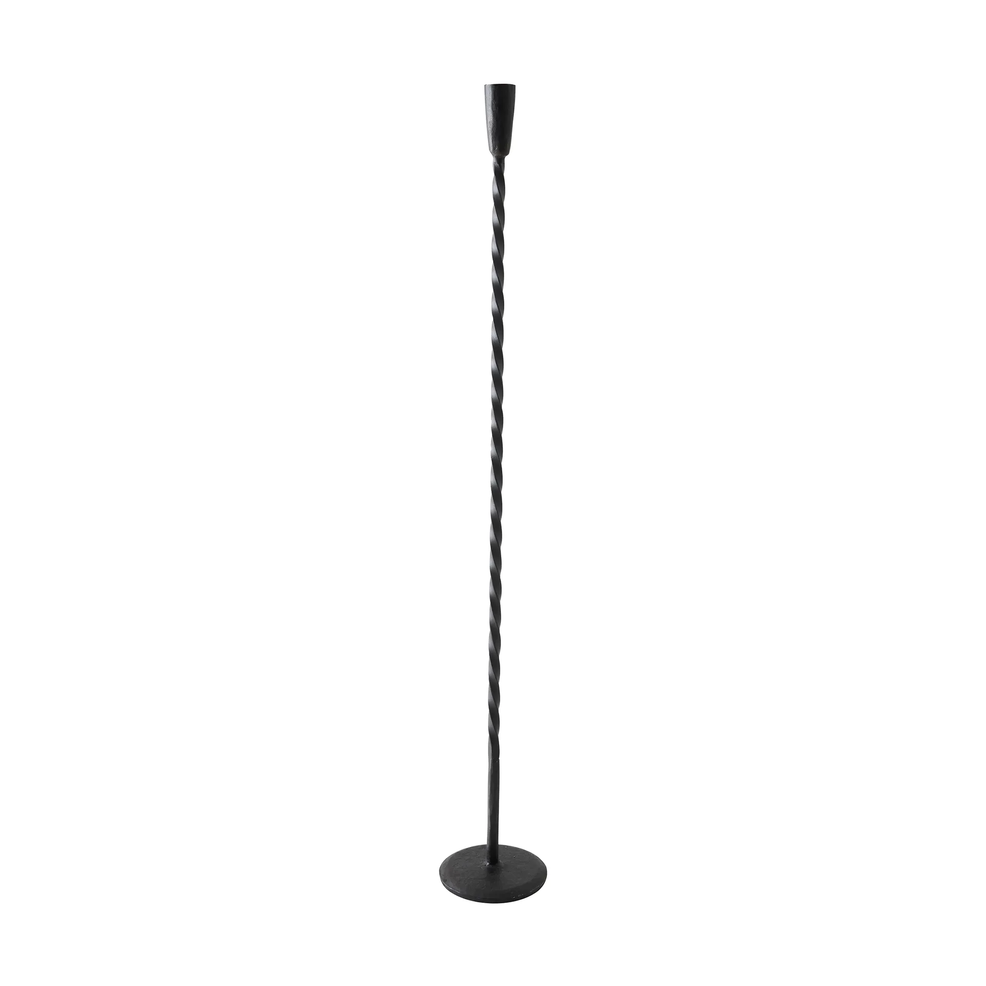 Portacandela da pavimento Twist 80 cm, Nero Tell Me More