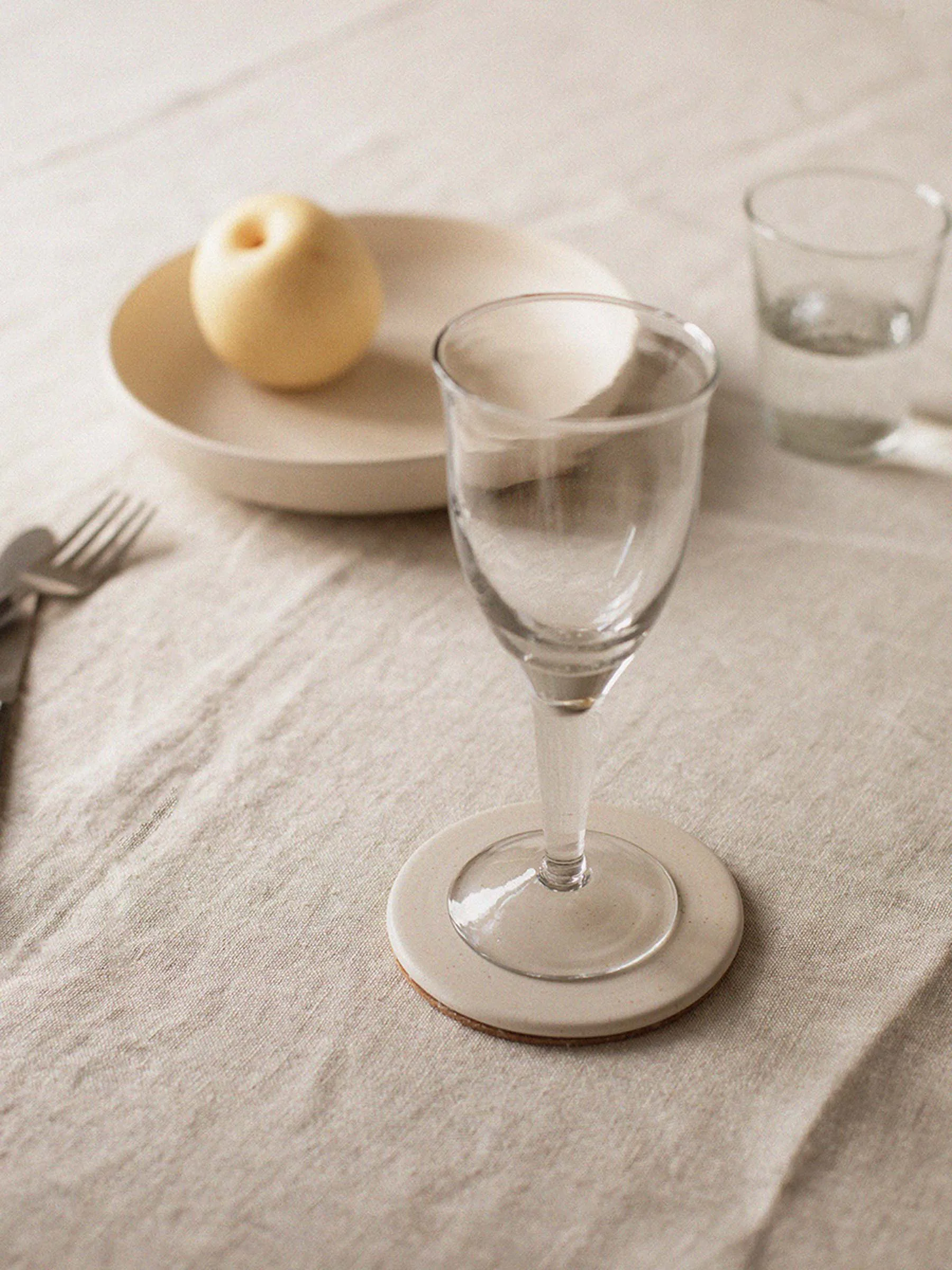 Sottobicchiere Palermo Ø11 cm, Offwhite Tell Me More