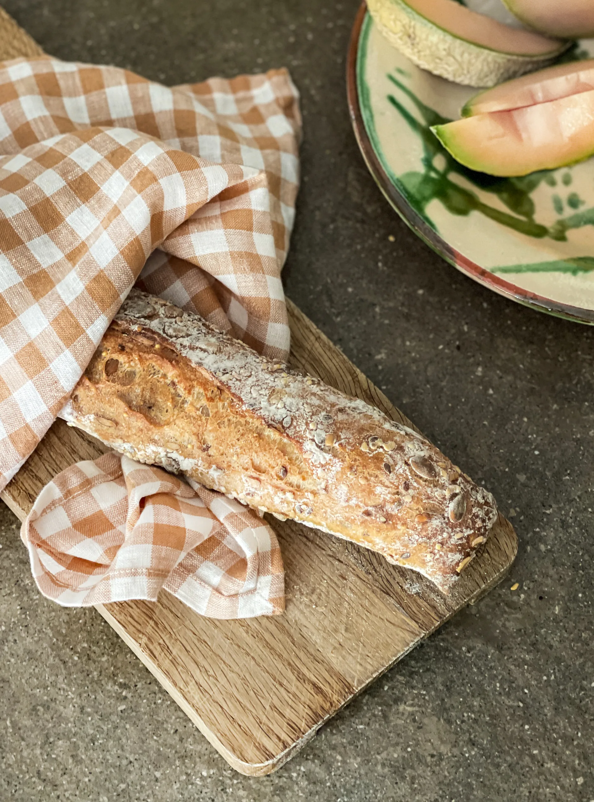 Strofinaccio a quadri Gingham 70x50 cm, Color biscotto Tell Me More