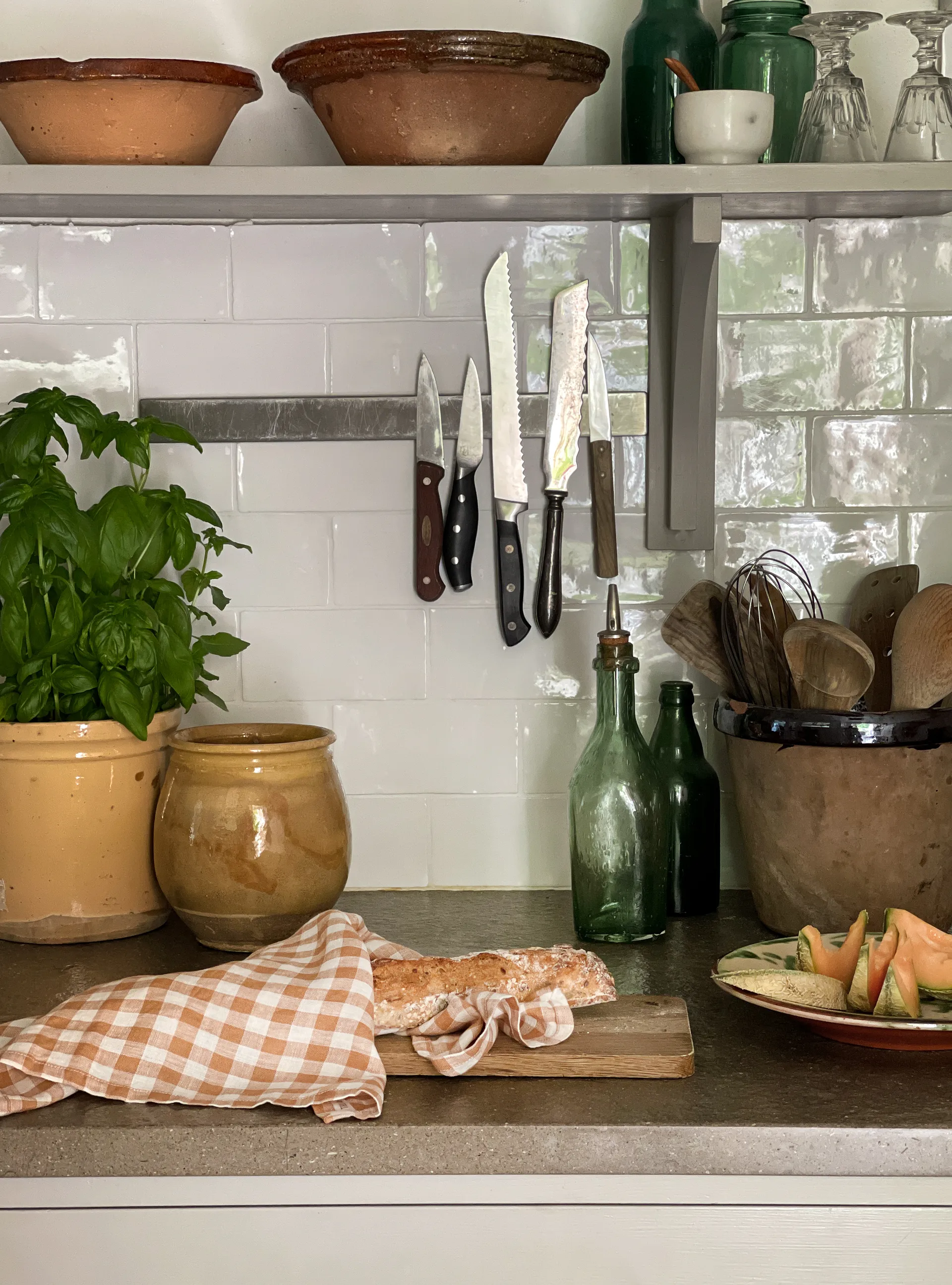 Strofinaccio a quadri Gingham 70x50 cm, Color biscotto Tell Me More