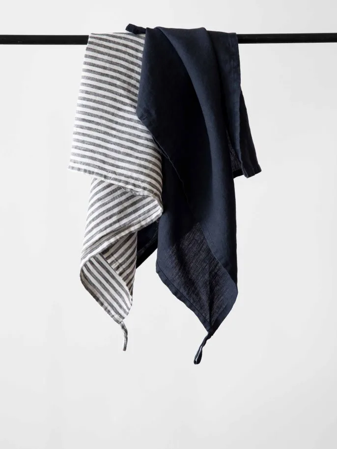 Strofinaccio Tell Me More lino 50x70 cm, Blu notte Tell Me More