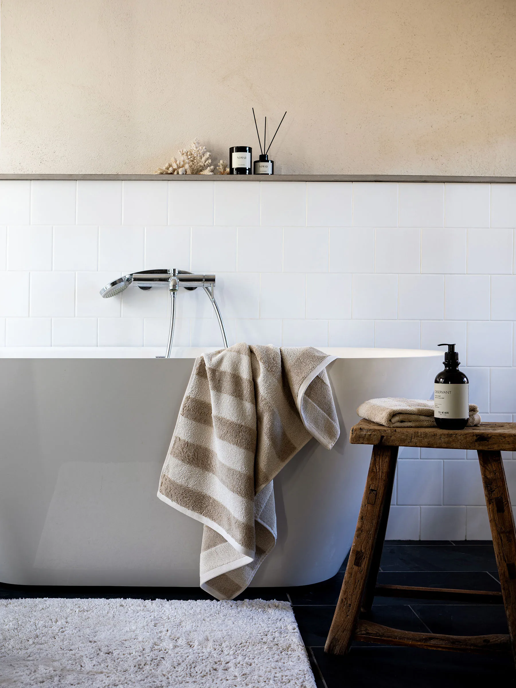 Tappetino da bagno Ellie, Lino, 60x100 cm Tell Me More