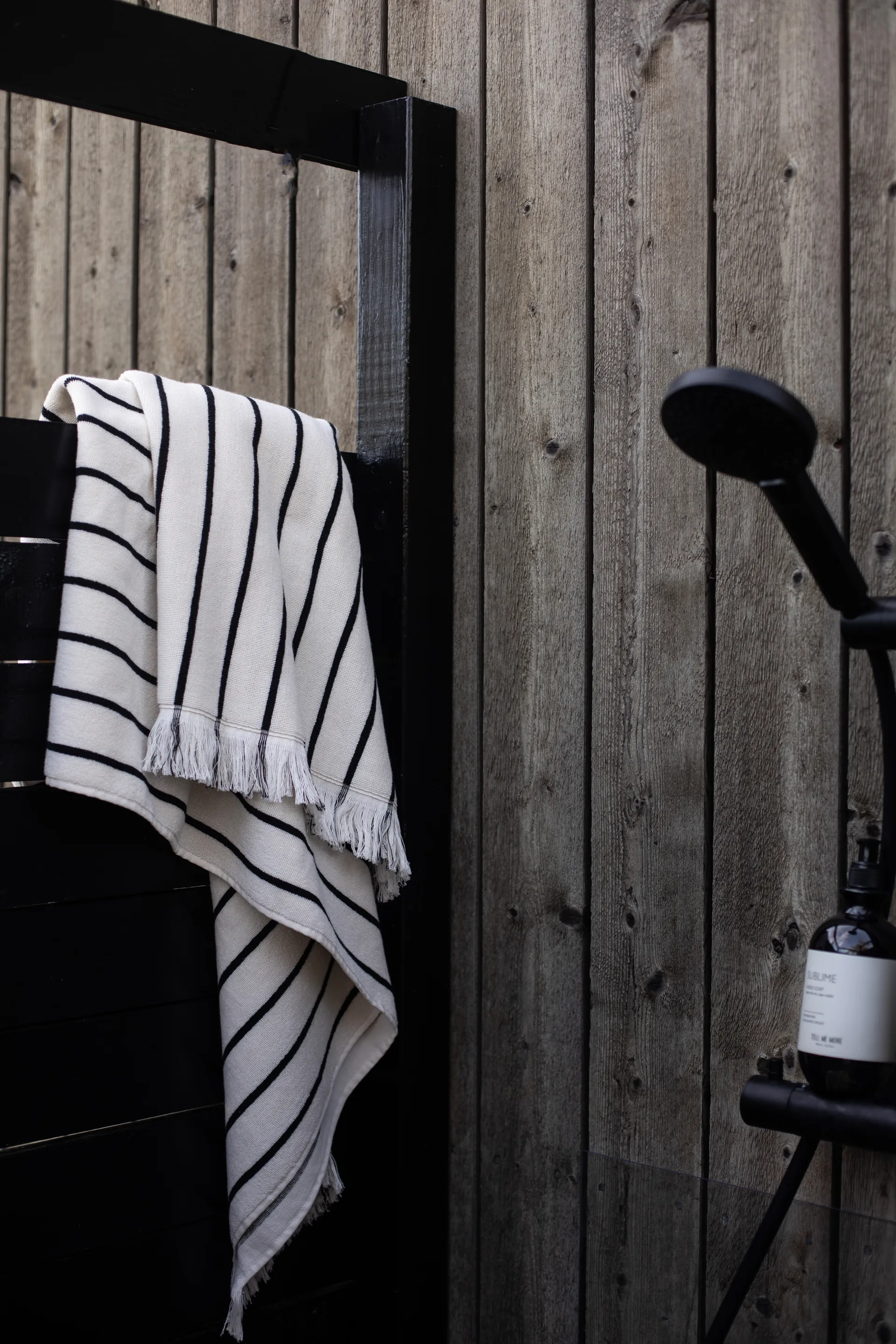 Telo da bagno Bonnie 70x140 cm, Nero Tell Me More