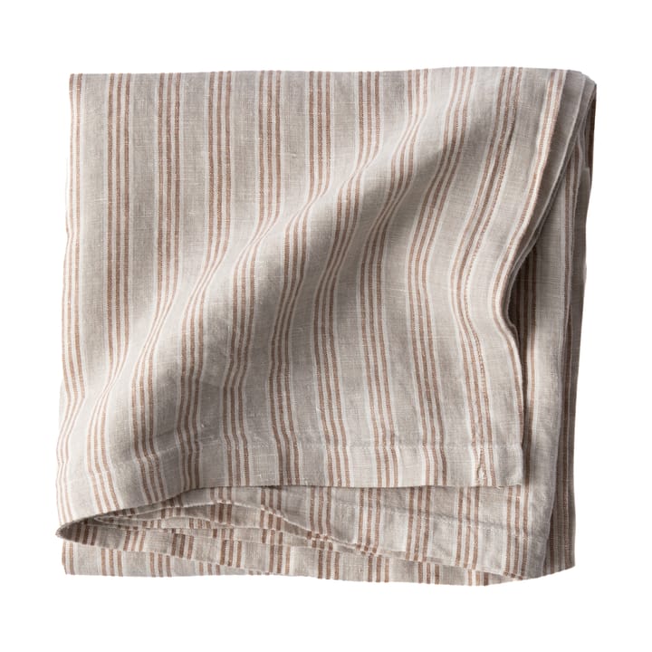 Tovaglia in lino 175x175 cm - Hazelnut Stripe - Tell Me More
