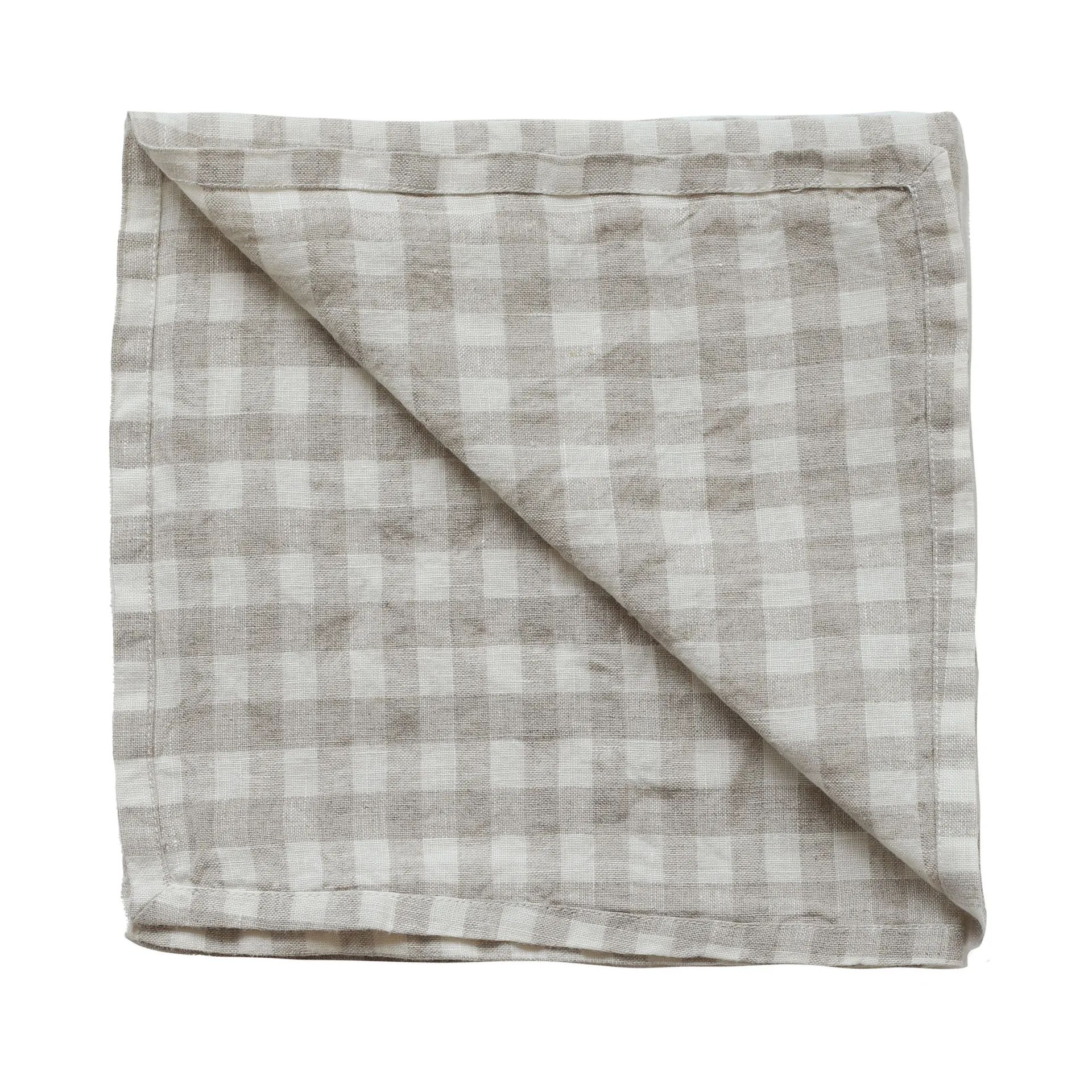 Tovaglietta a quadri Gingham 45x45 cm, Naturale Tell Me More