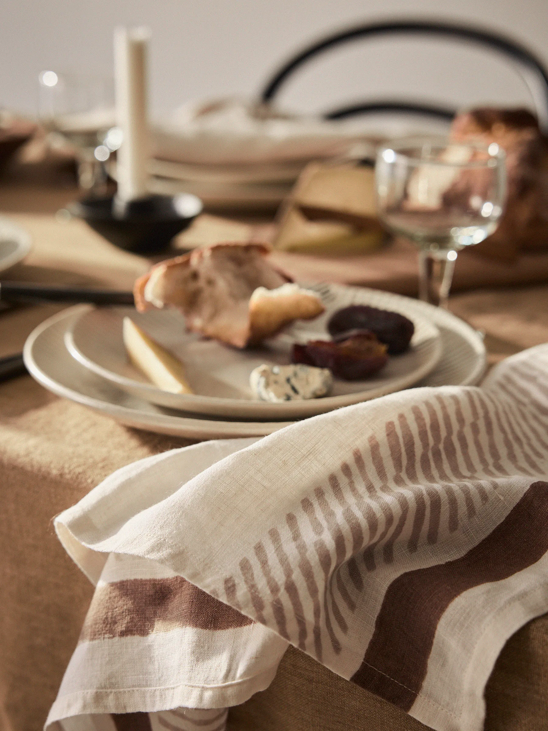 Tovagliolo Ella 50x50 cm, Marrone Tell Me More