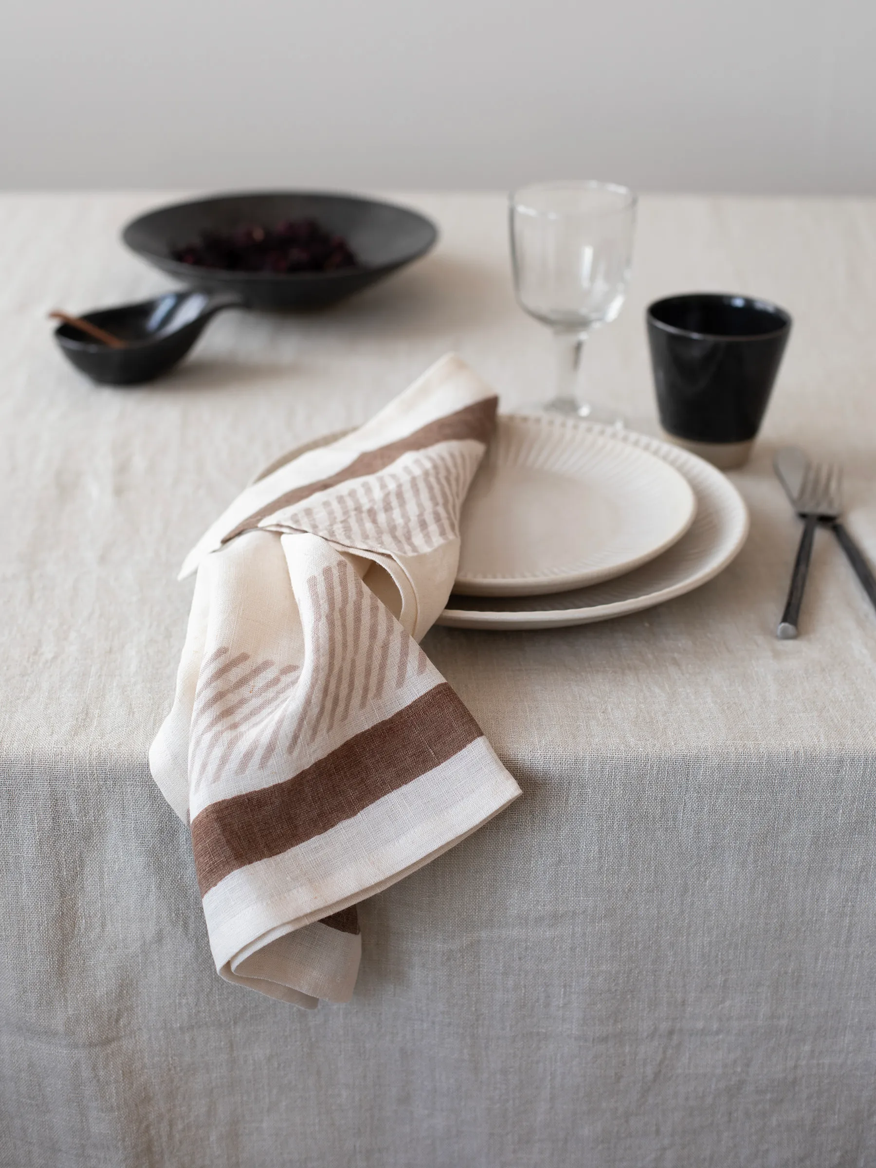 Tovagliolo Ella 50x50 cm, Marrone Tell Me More