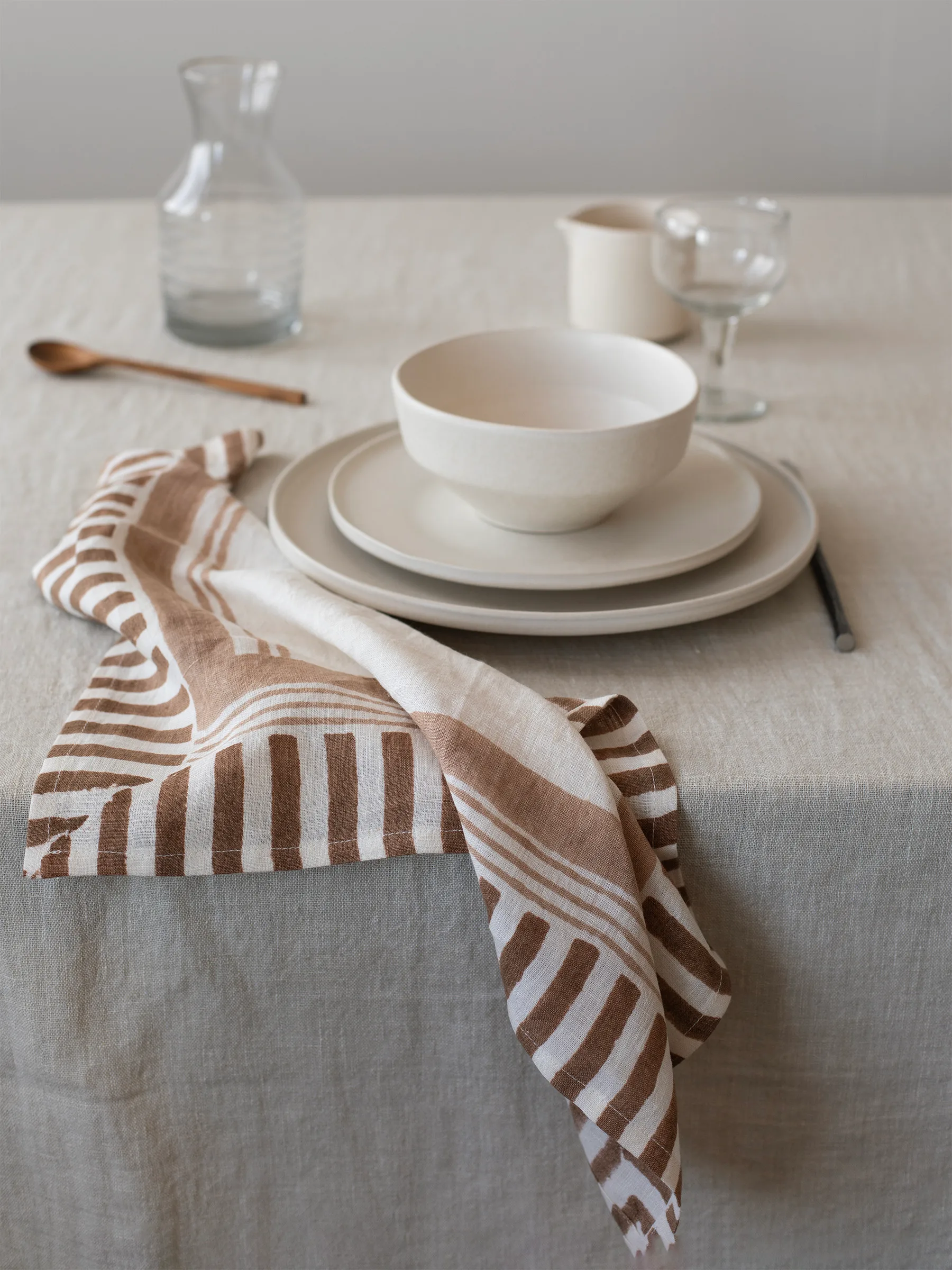 Tovagliolo Ella 50x50 cm, Nocciola Tell Me More