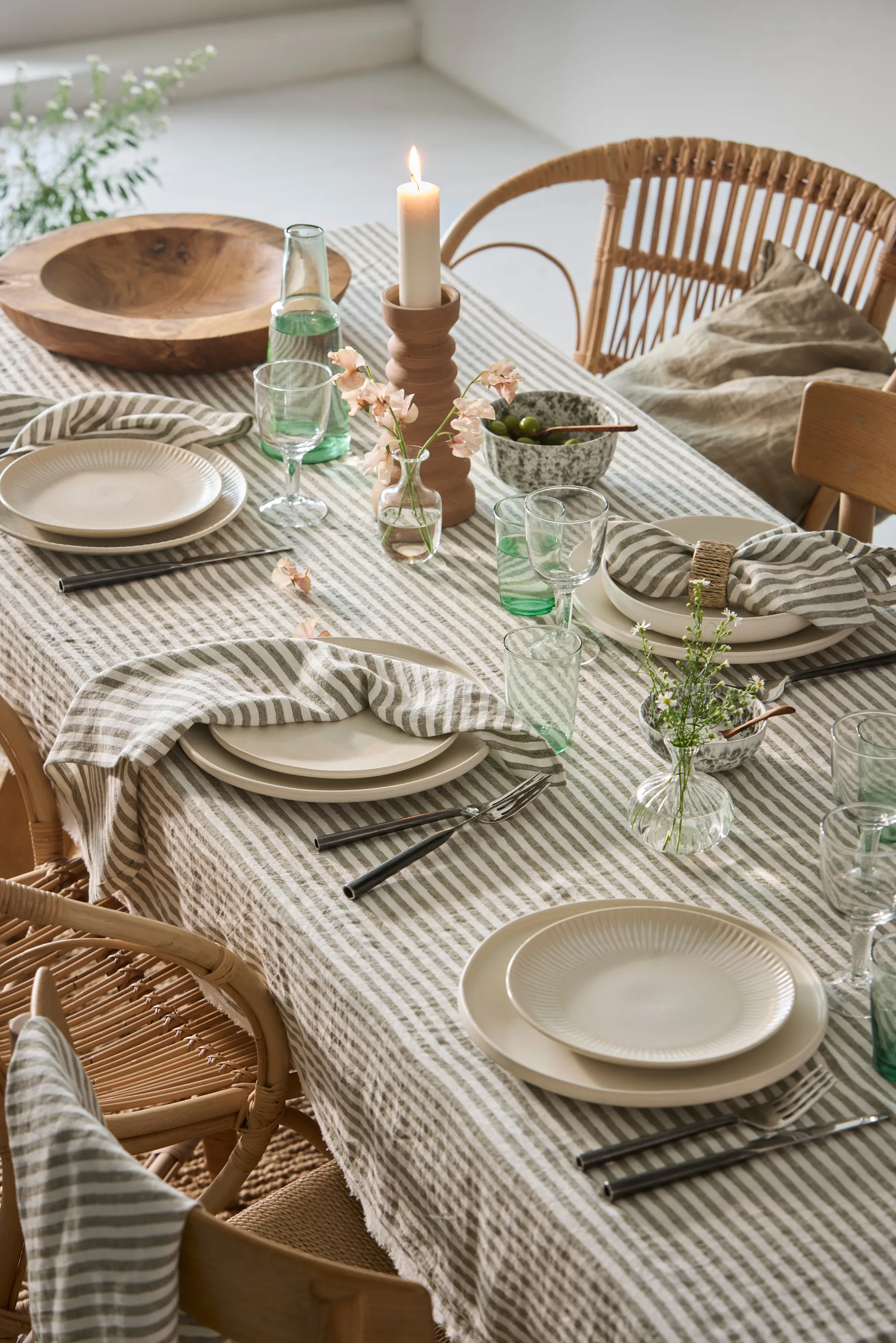 Tovagliolo in tessuto Leon 45x45 cm, Seagrass Tell Me More