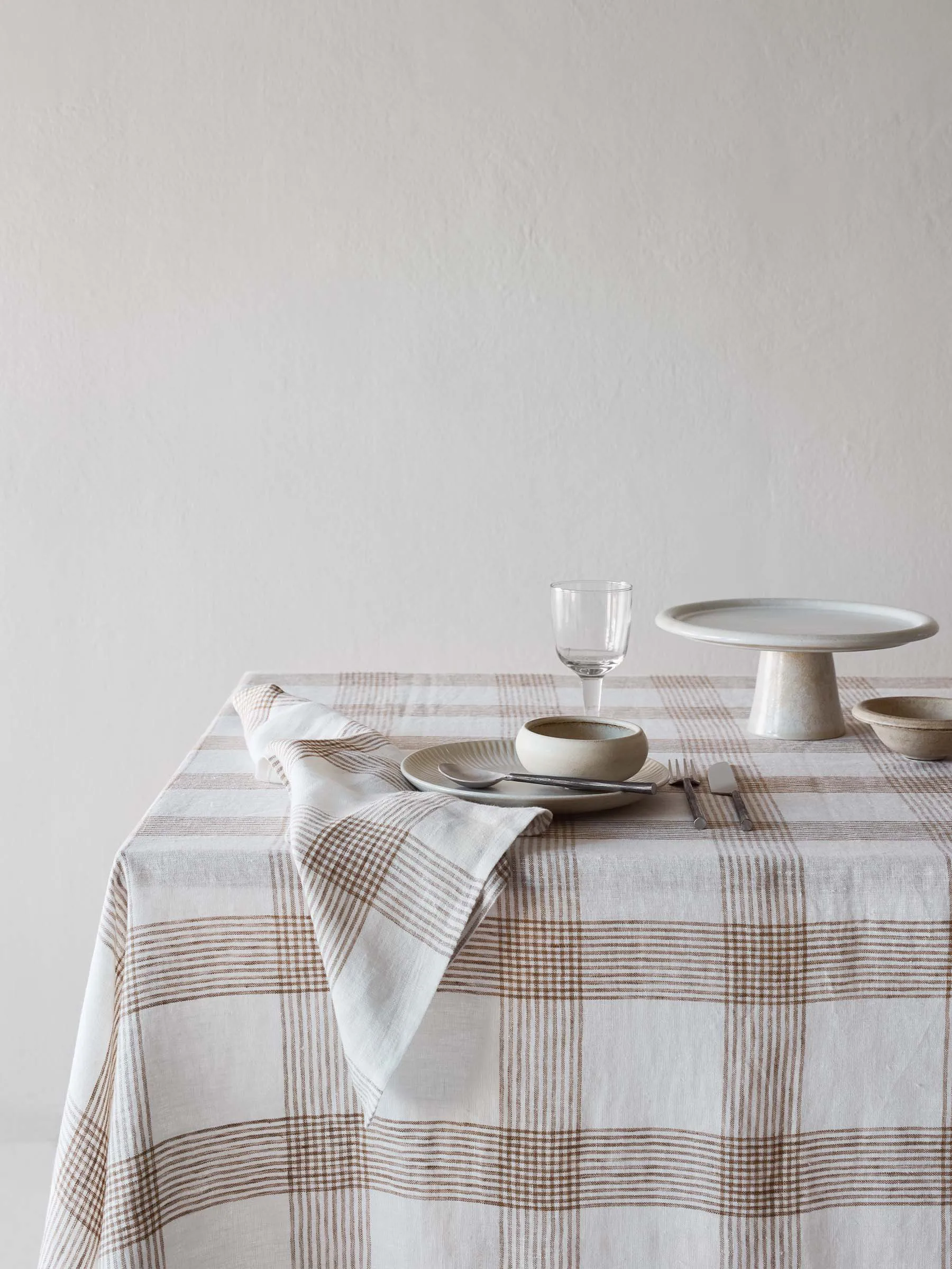 Tovagliolo in tessuto Odette, Marrone, 45x45 cm Tell Me More