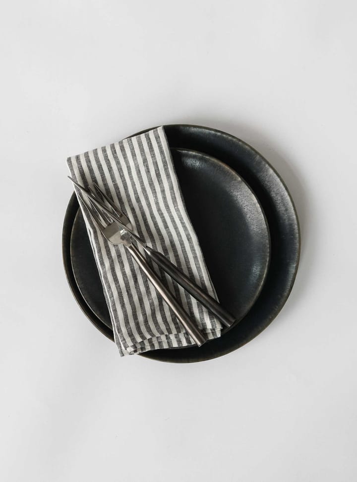 Tovagliolo Washed linen 45x45 cm, Grigio-bianco Tell Me More