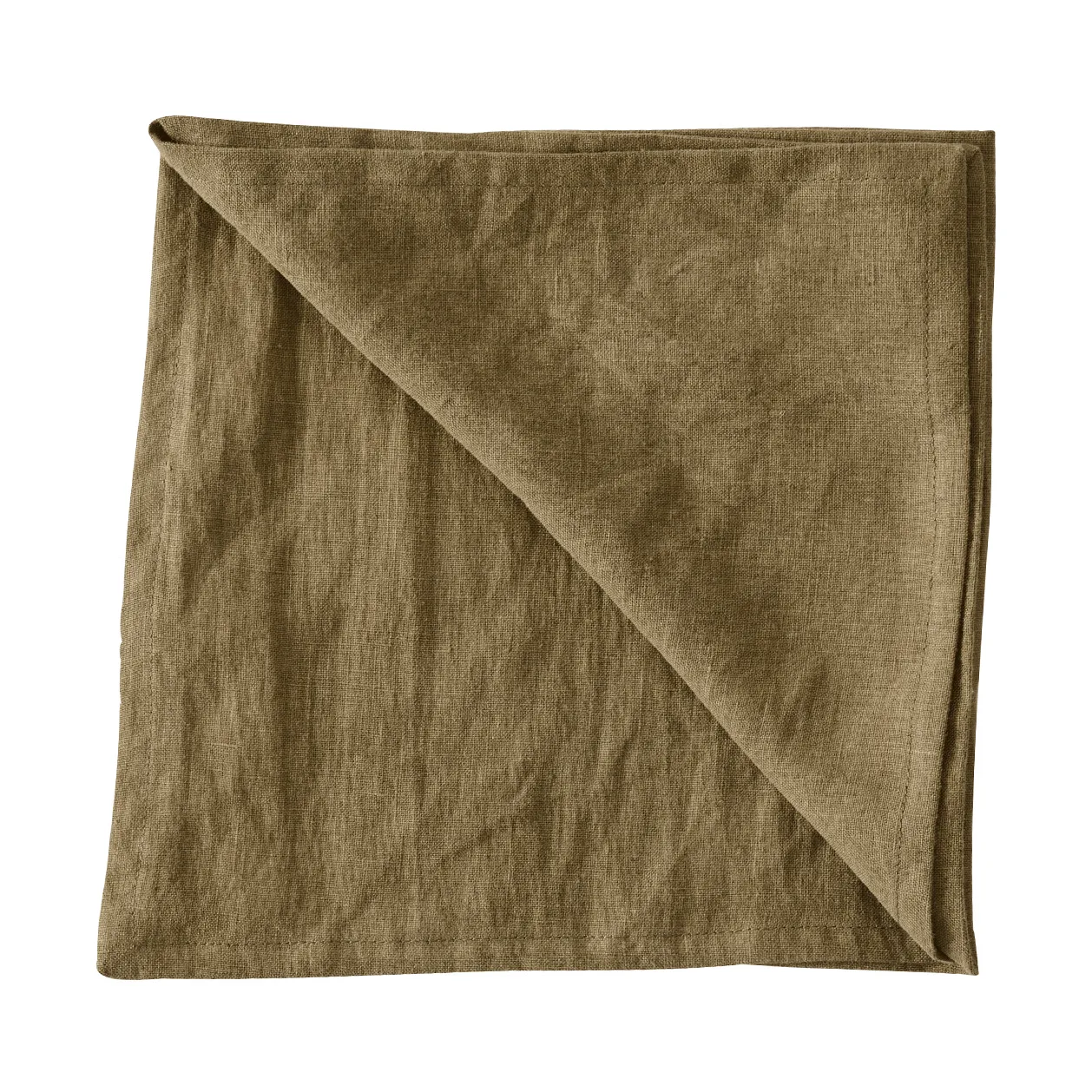 Tovagliolo Washed linen 45x45 cm, Verde oliva scuro Tell Me More