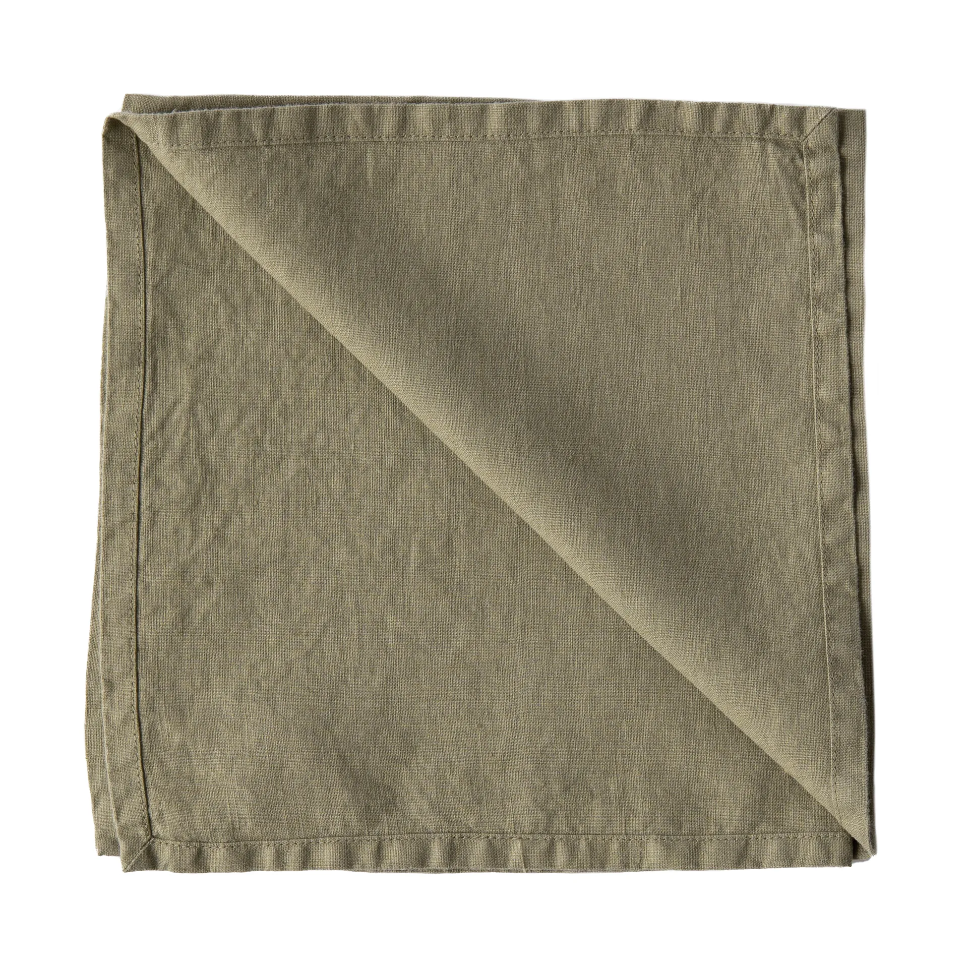 Tovagliolo Washed linen 45x45 cm, Verde oliva Tell Me More