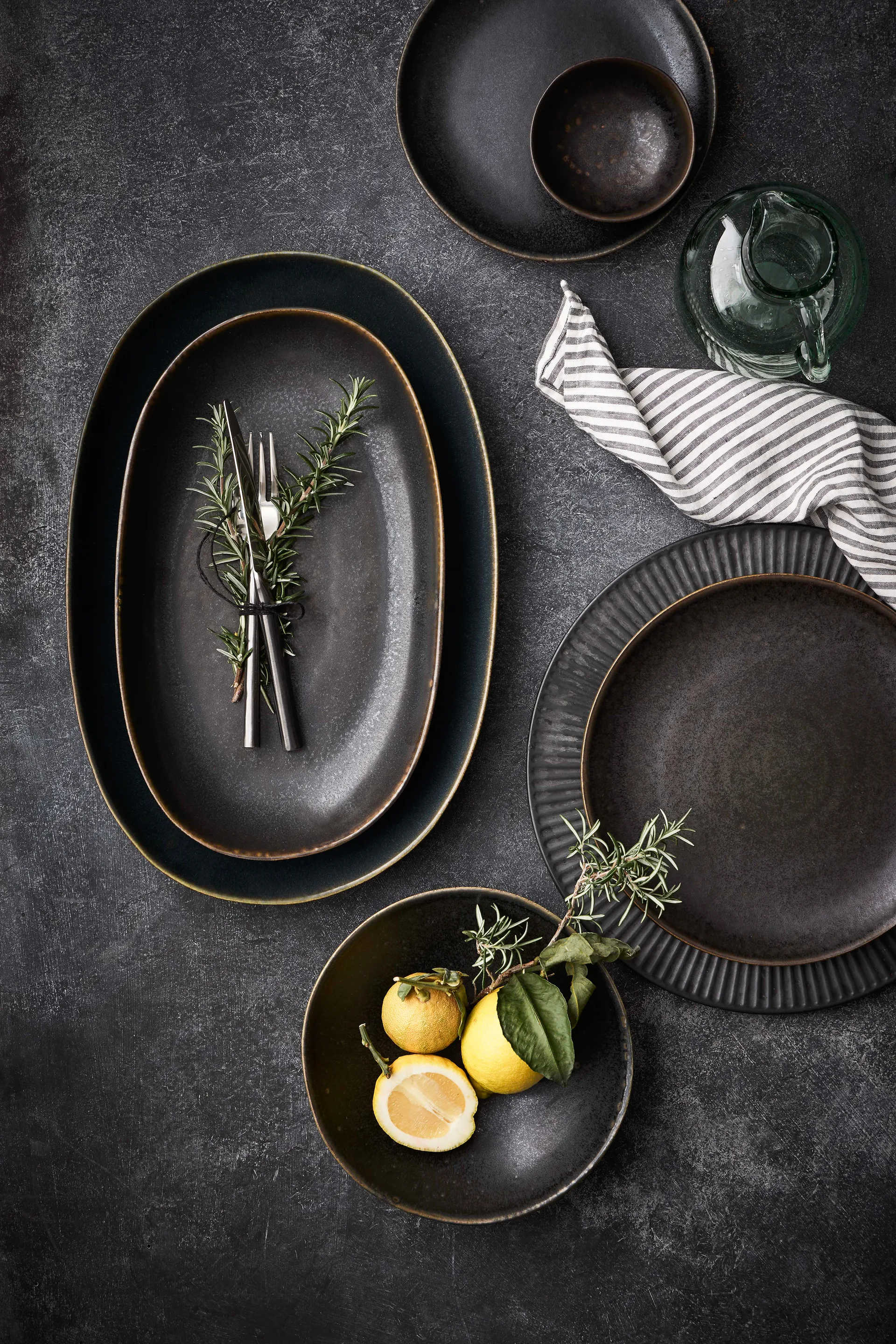 Vassoio da portata Bastia grande 28x43 cm, Nero Tell Me More