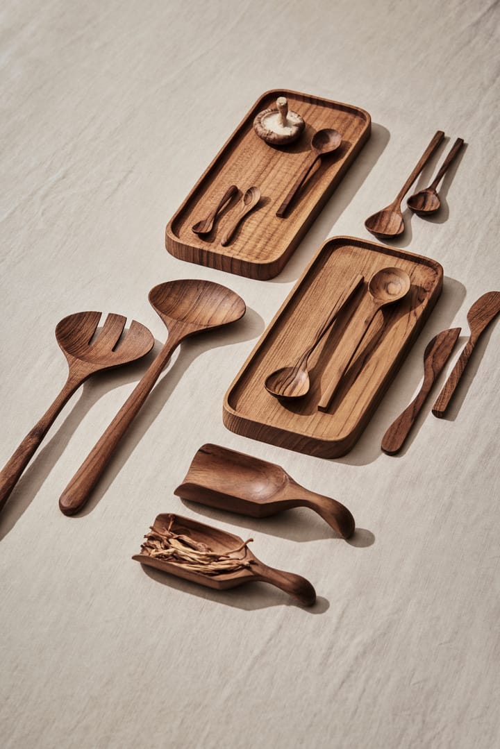 Vassoio da portata in teak 12,5x27,5 cm, Marrone Tell Me More