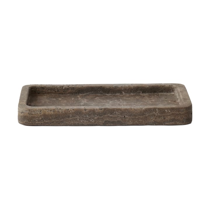 Vassoio decorativo Travertine 13x25 cm - Marrone - Tell Me More