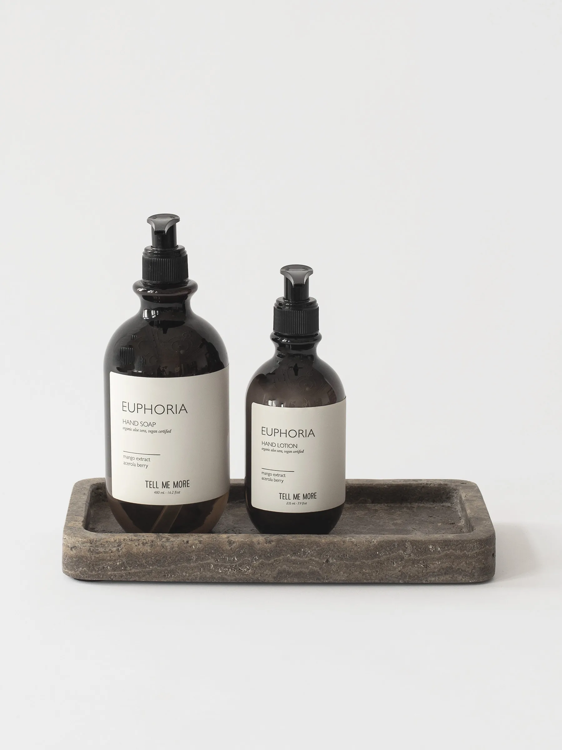 Vassoio decorativo Travertine 13x25 cm, Marrone Tell Me More