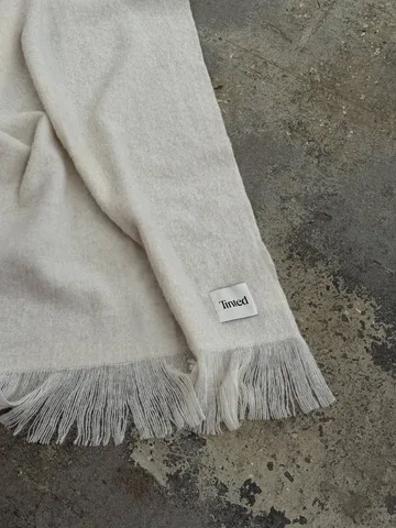 Fingal plaid in lana - Solid off white-natural, 130x170 cm - Tinted
